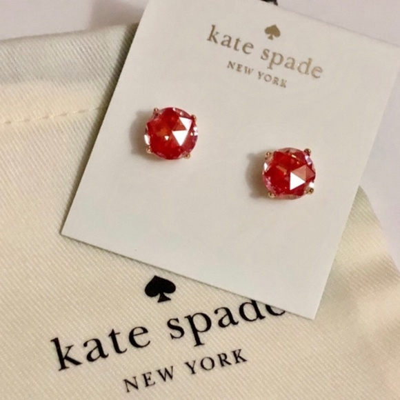 Kate Spade Hot Pink Gumdrop Stud Earrings - Picture 2 of 3